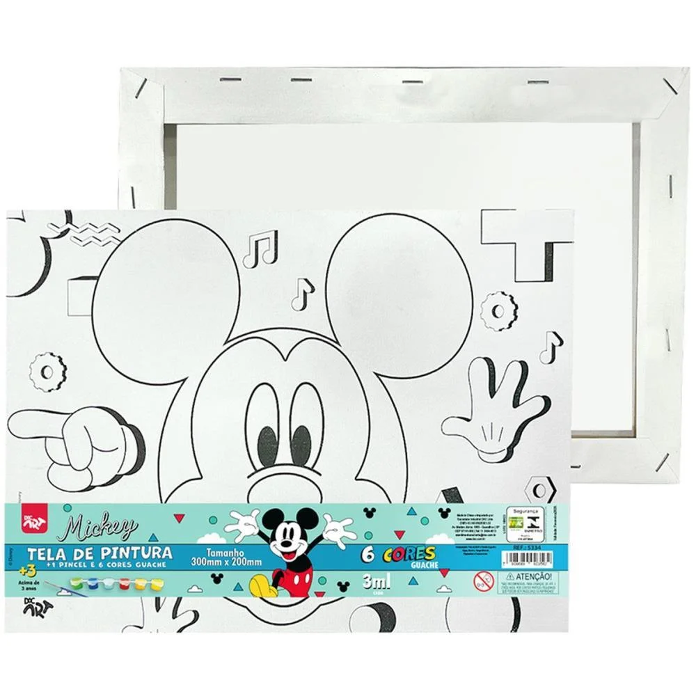 TINTA GUACHE MICKEY TINTA+TELA P/ PINTURA DAC (UNIDADE) - imagem 3
