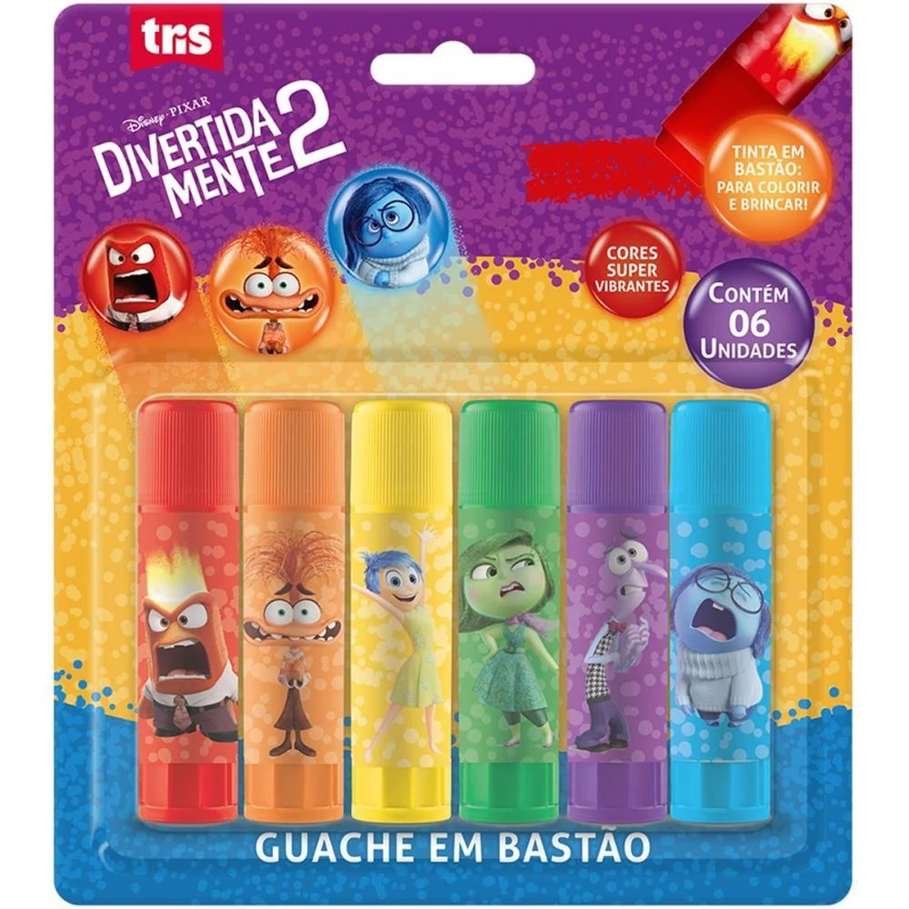 TINTA GUACHE TRIS DIVERTIDAMENTE2 BASTAO 6C SUMMIT (BLISTER) - imagem 5