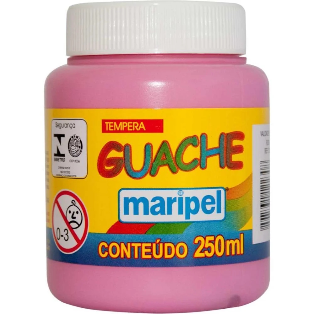 TINTA GUACHE 250ML ROSA MARIPEL (CX.C/06) - imagem 2