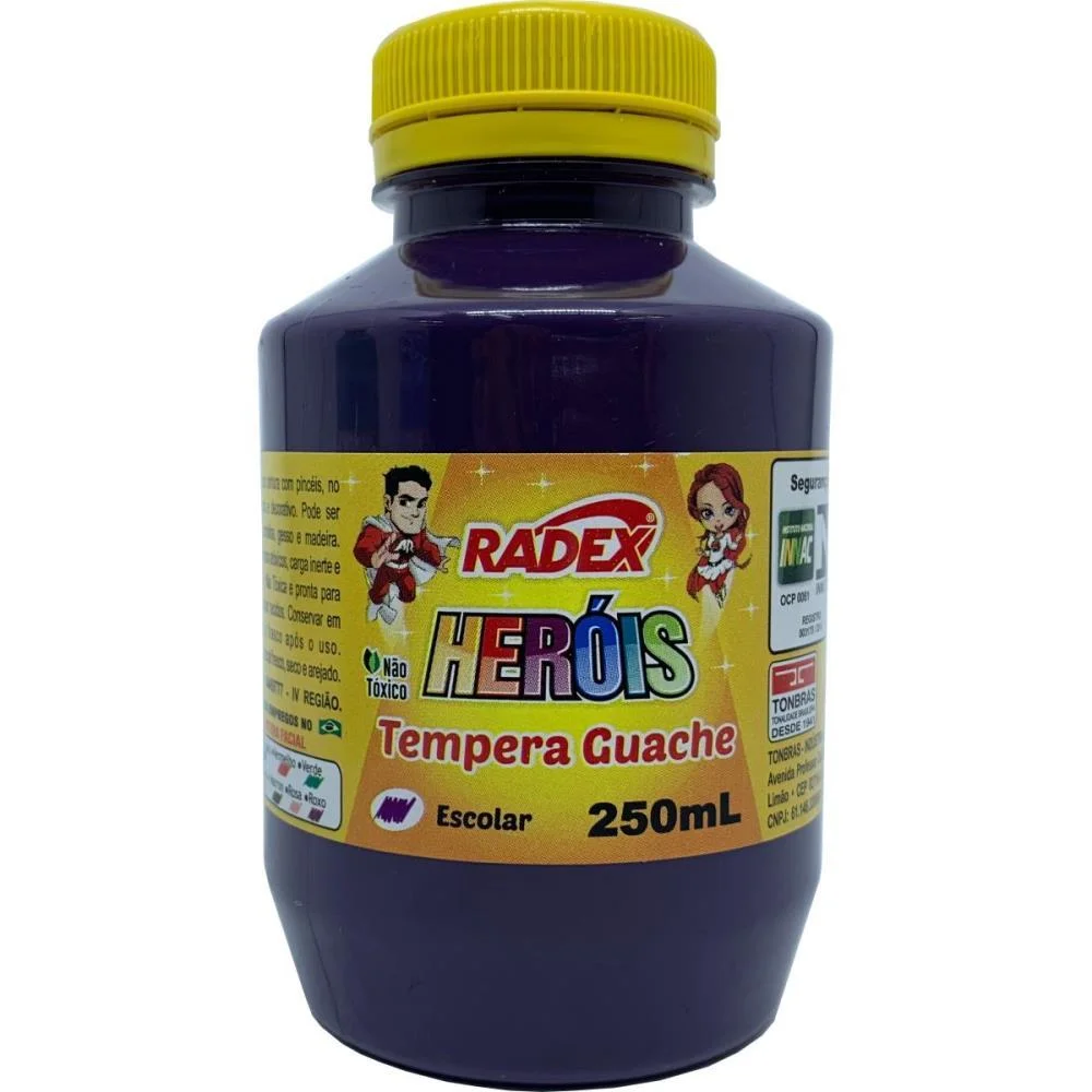 TINTA GUACHE 250ML ROXO RADEX (PCT.C/03) - imagem 2