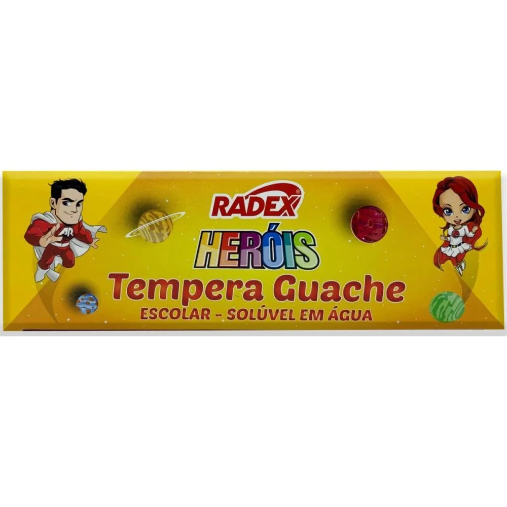 TINTA GUACHE 015ML 12 CORES RADEX (ESTOJO) - imagem 4