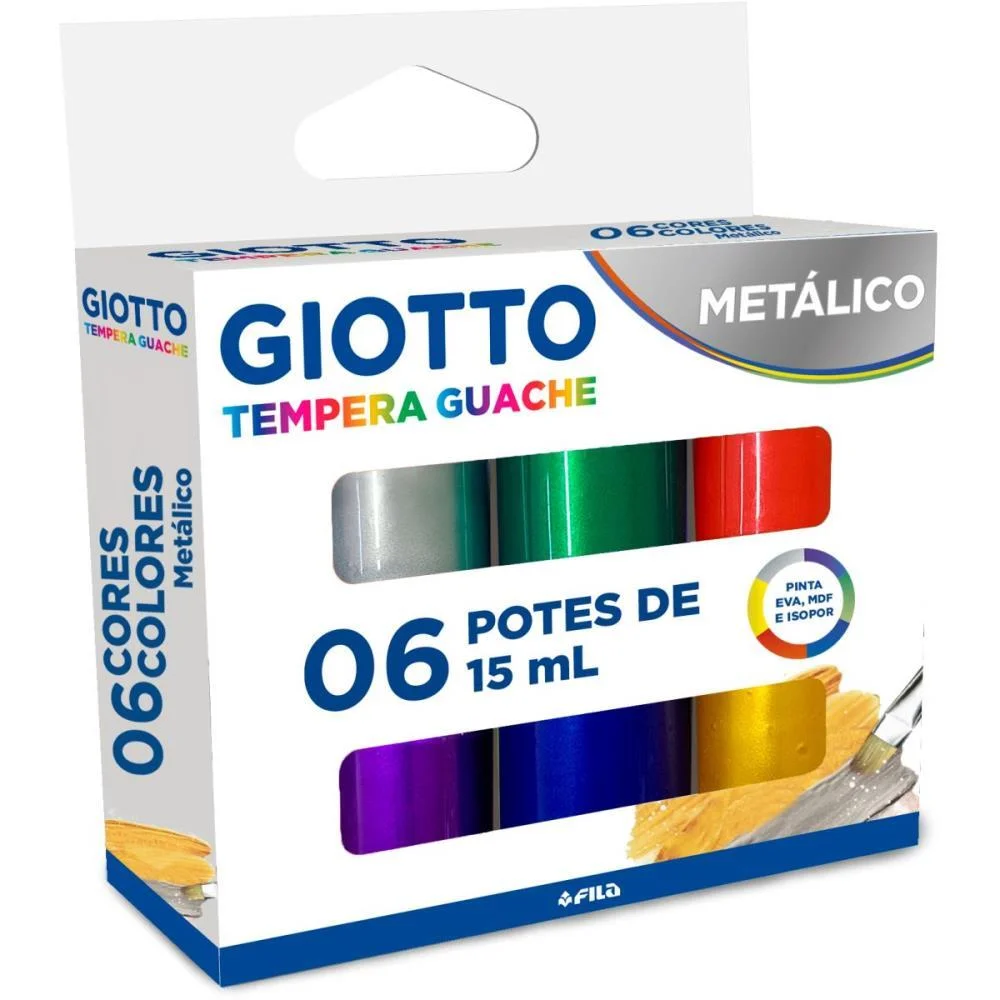 TINTA GUACHE 015ML GIOTTO 6 CORES METALICAS CANSON (UNIDADE) - imagem 4