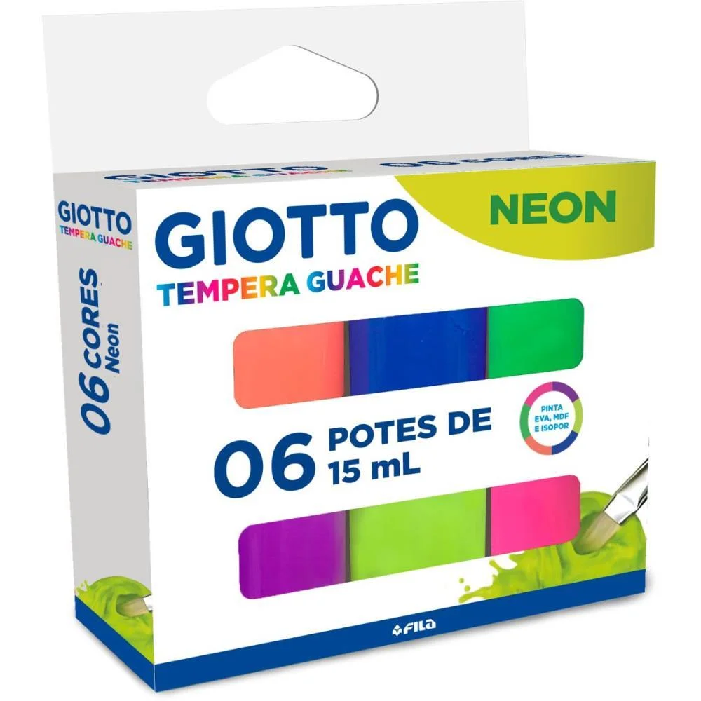TINTA GUACHE 015ML GIOTTO 6 CORES NEON CANSON (UNIDADE) - imagem 2