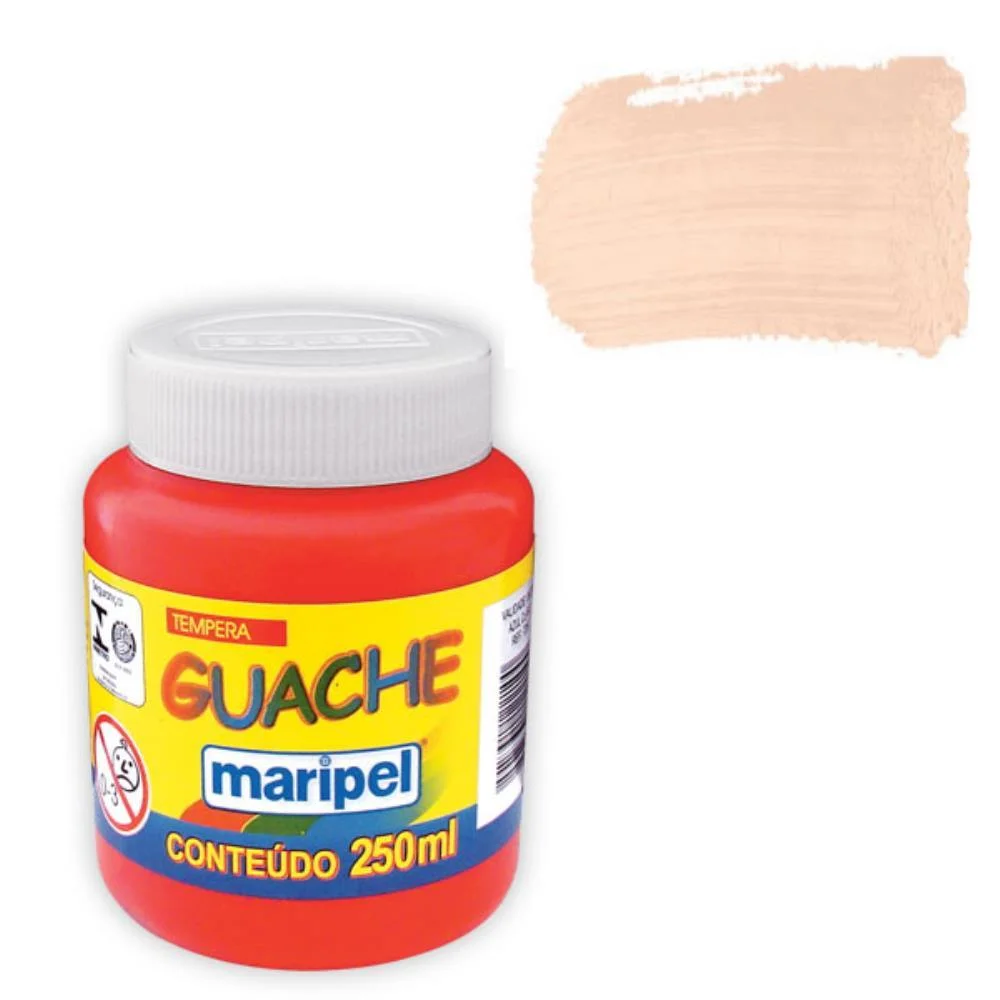 TINTA GUACHE 250ML PESSEGO MARIPEL (CX.C/06) - imagem 2