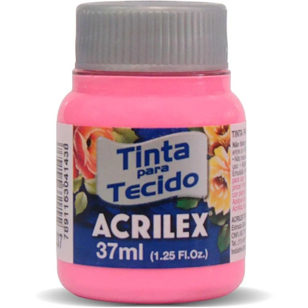 TINTA PARA TECIDO FOSCA 37ML ROSA ACRILEX (DUZIA) - imagem 3