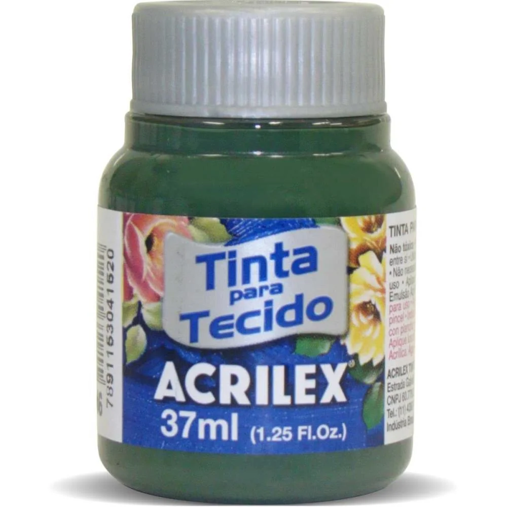 TINTA PARA TECIDO FOSCA 37ML VERDE PINHEIRO ACRILEX (DUZIA) - imagem 2