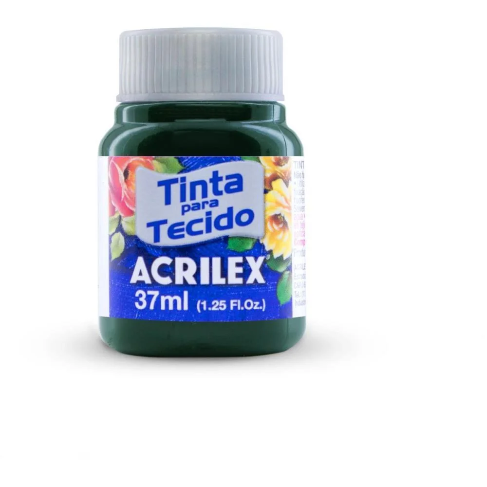 TINTA PARA TECIDO FOSCA 37ML VERDE PANTANO ACRILEX (DUZIA) - imagem 2