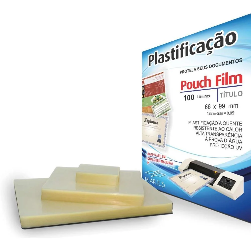 PLASTICO PARA PLASTIFICACAO POUCH FILM TITULO 66X99 (0,05) MARES (CONJ/100) - imagem 4