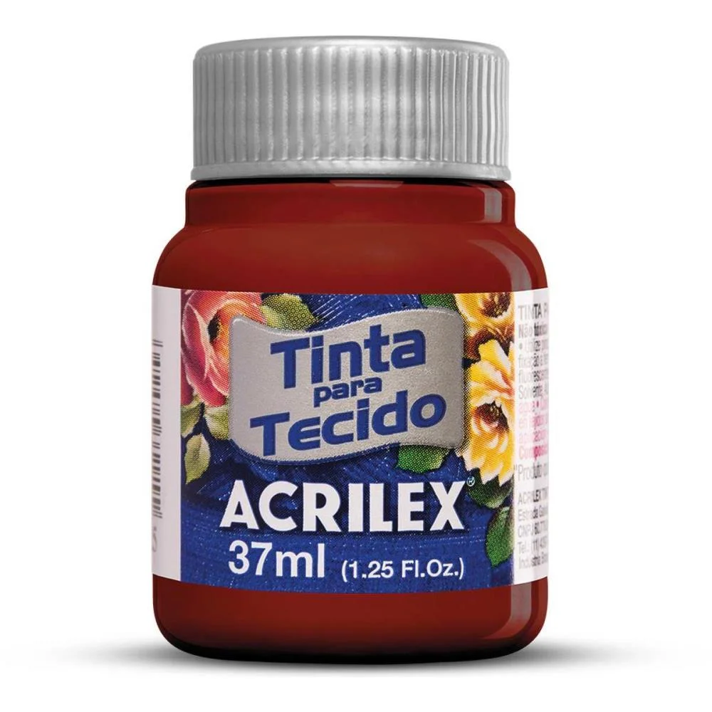 TINTA PARA TECIDO FOSCA 37ML VERMELHO PROFUNDO ACRILEX (DUZIA) - imagem 2