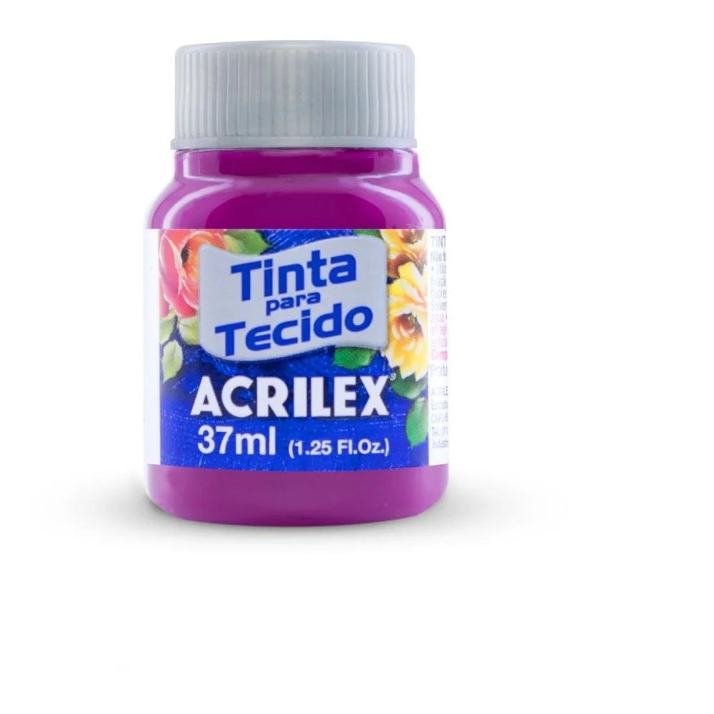 TINTA PARA TECIDO FOSCA 37ML PITAYA ACRILEX (DUZIA) - imagem 3