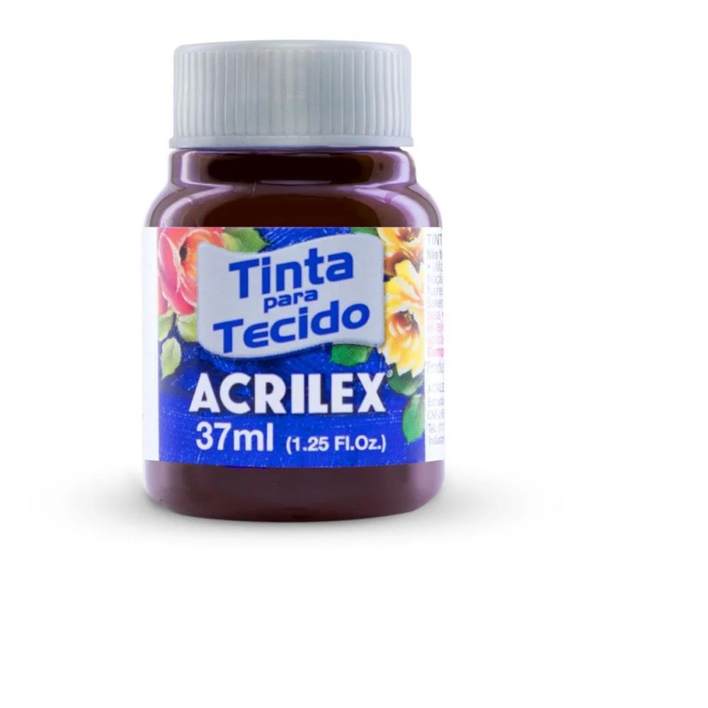 TINTA PARA TECIDO FOSCA 37ML TERRA QUEIMADA ACRILEX (DUZIA) - imagem 3