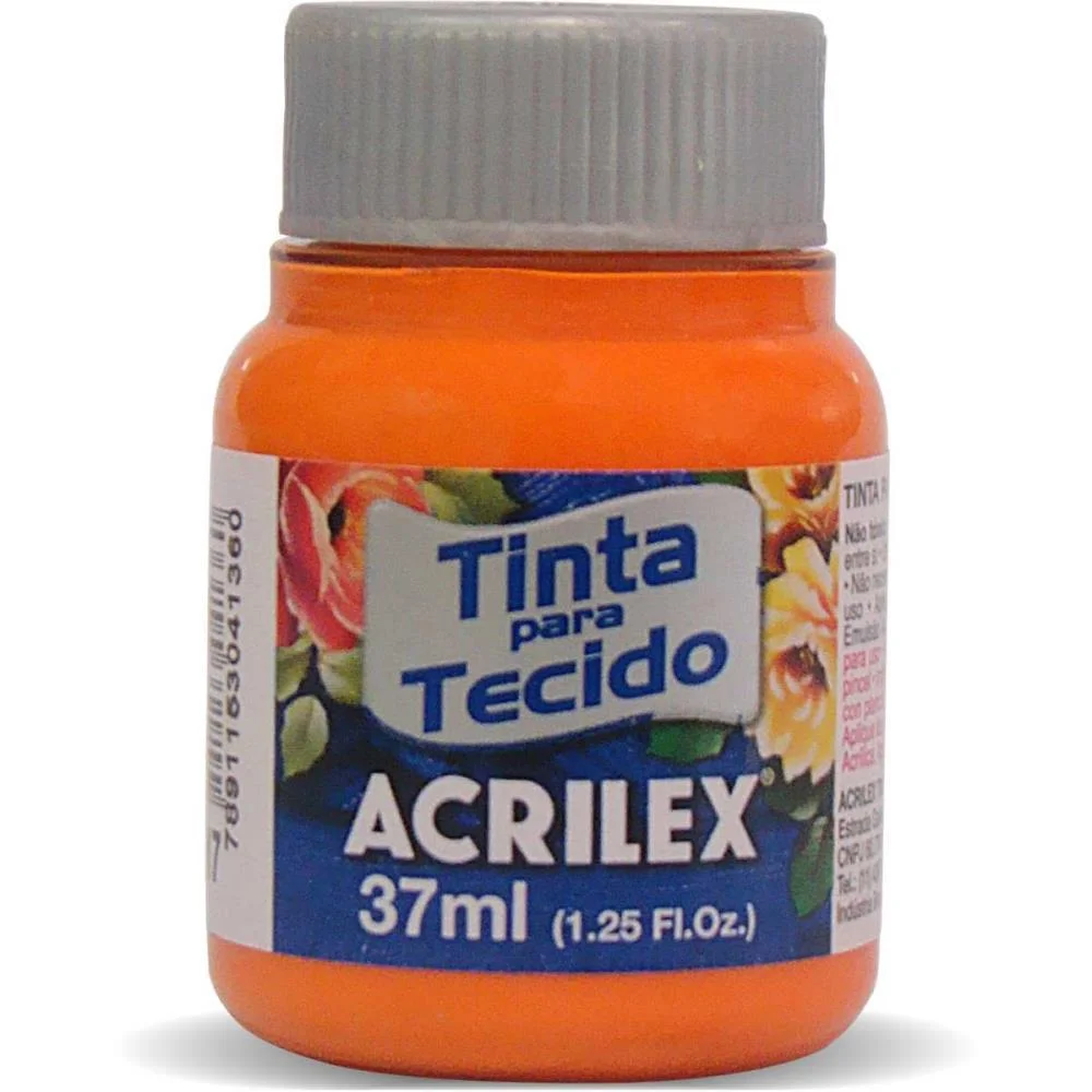 TINTA PARA TECIDO FOSCA 37ML LARANJA ACRILEX (DUZIA) - imagem 2