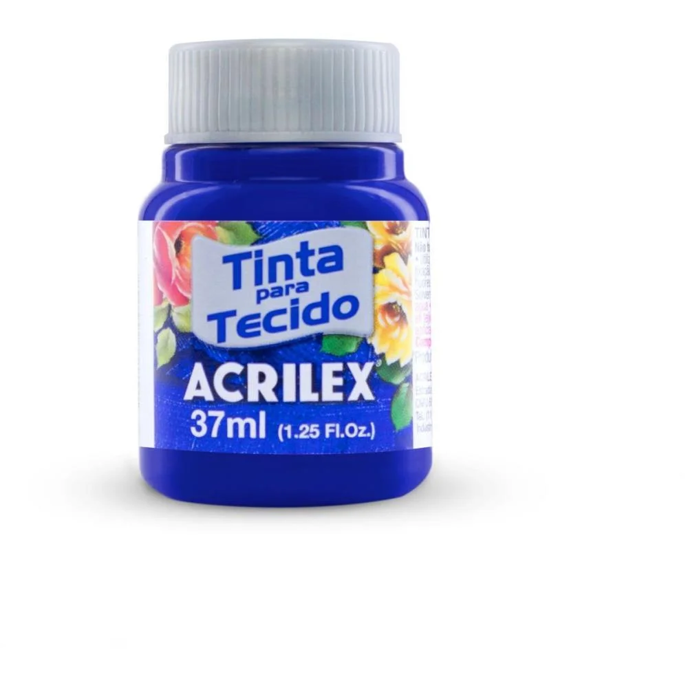 TINTA PARA TECIDO FOSCA 37ML AZUL ULTRAMAR ACRILEX (DUZIA) - imagem 3