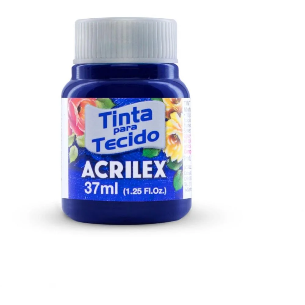 TINTA PARA TECIDO FOSCA 37ML AZUL MARINHO ACRILEX (DUZIA) - imagem 3