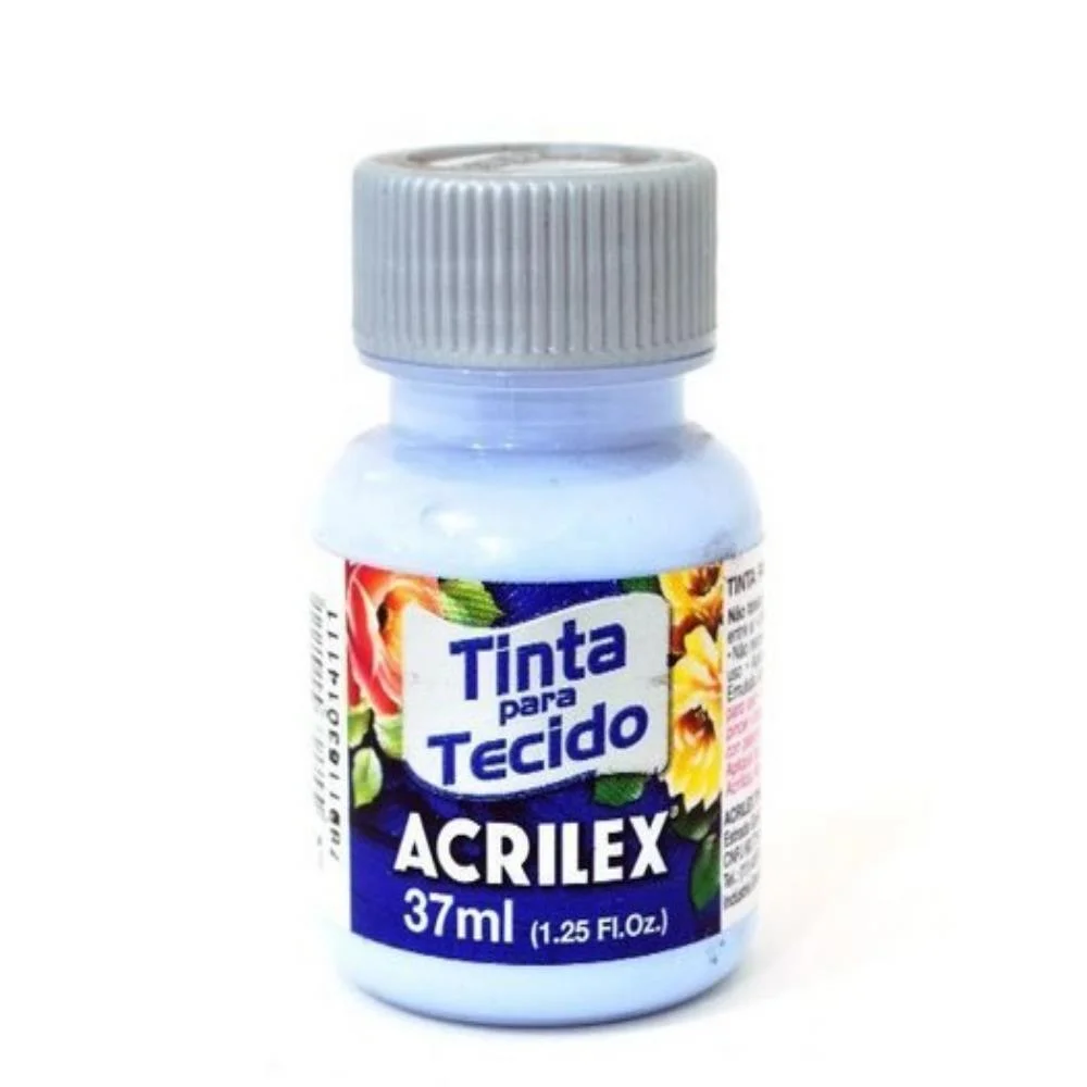 TINTA PARA TECIDO FOSCA 37ML AZUL BEBE ACRILEX (DUZIA) - imagem 2