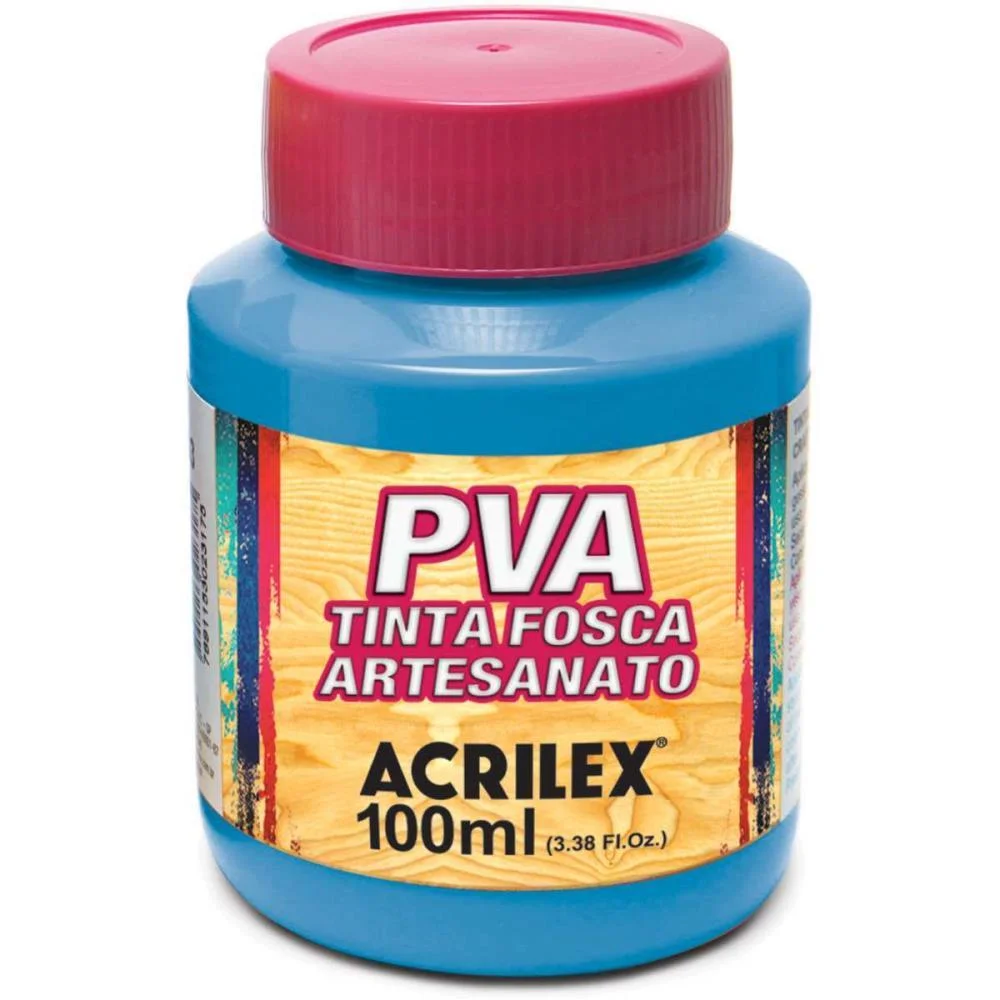 TINTA PVA 100ML. AZUL CELESTE ACRILEX (PCT.C/06) - imagem 3