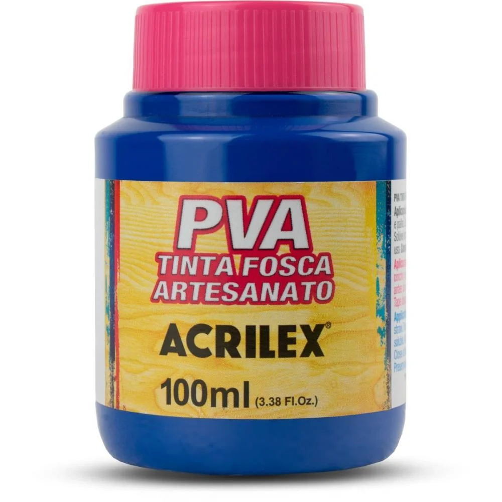 TINTA PVA 100ML. AZUL TURQUESA ACRILEX (PCT.C/06) - imagem 3