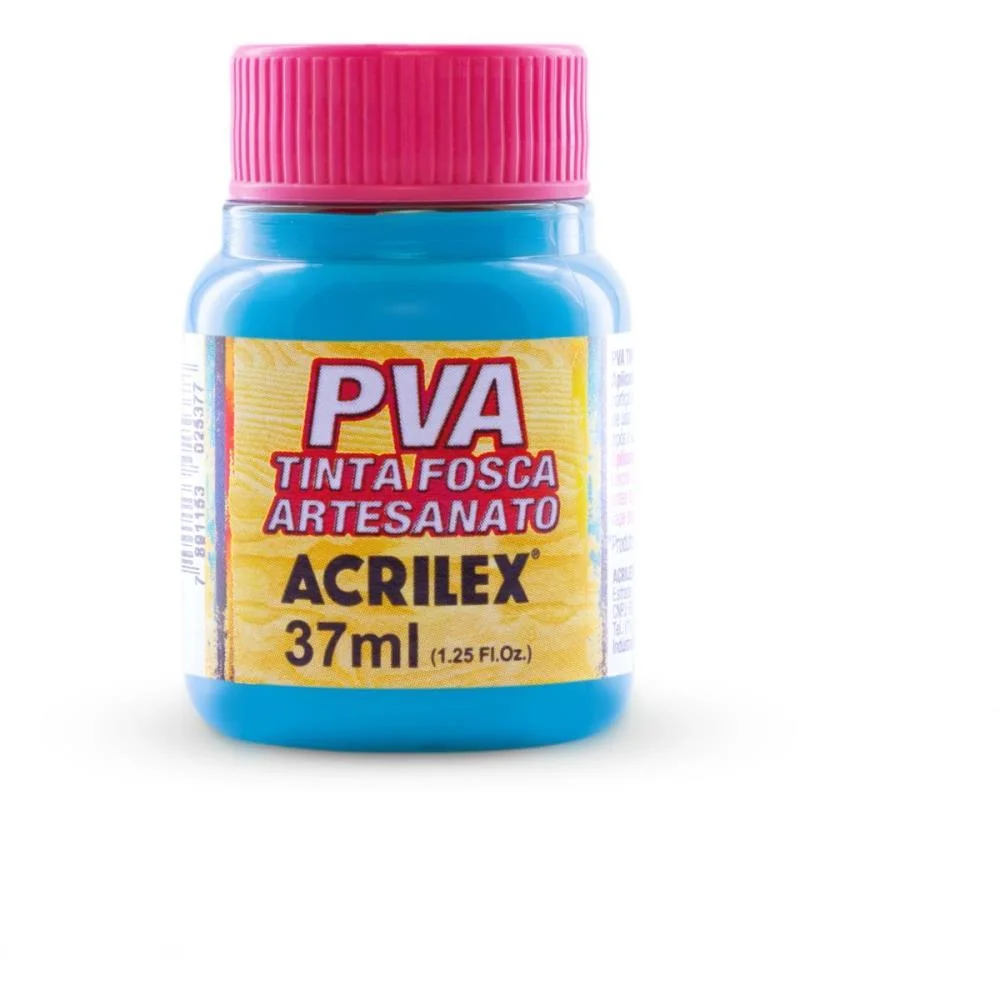 TINTA PVA 37ML. AZUL CELESTE ACRILEX (CX.C/12) - imagem 2