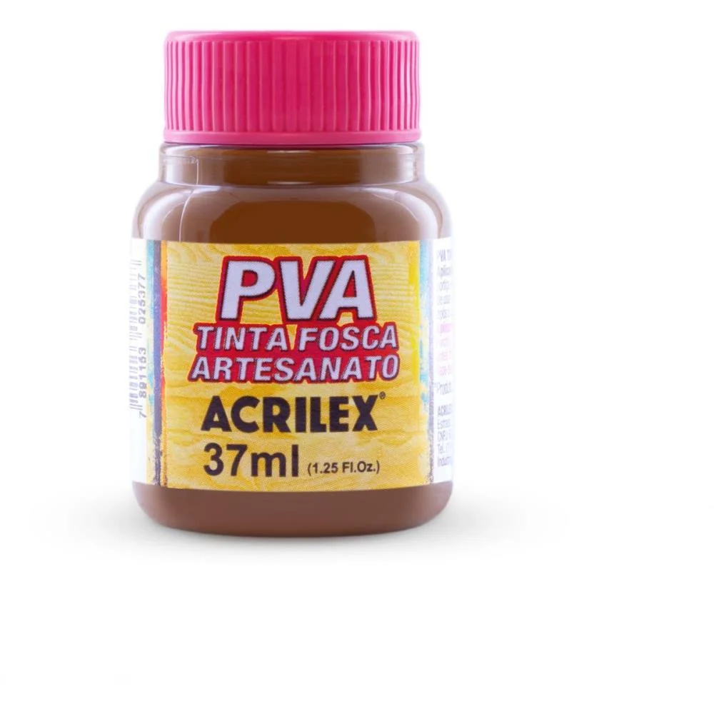 TINTA PVA 37ML. MARROM ACRILEX (CX.C/12) - imagem 3