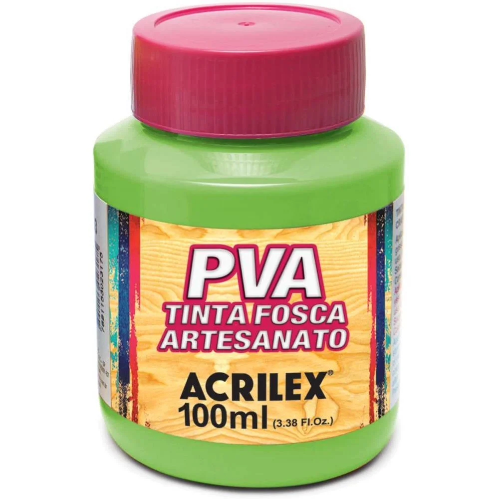 TINTA PVA 100ML. VERDE FOLHA ACRILEX (PCT.C/06) - imagem 3