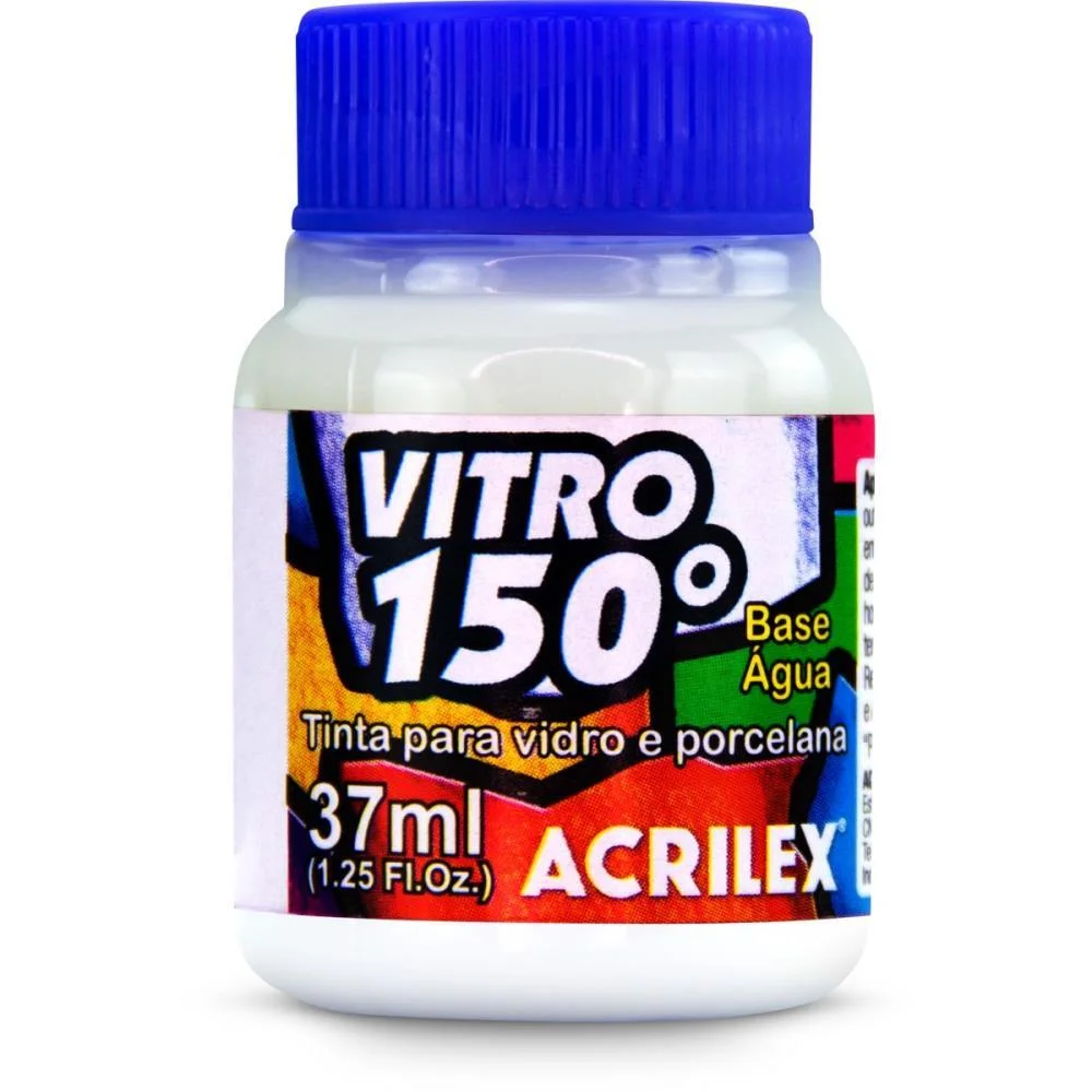TINTA VITRAL VITRO 150 37ML BRANCO ACRILEX (CX.C/06) - imagem 2
