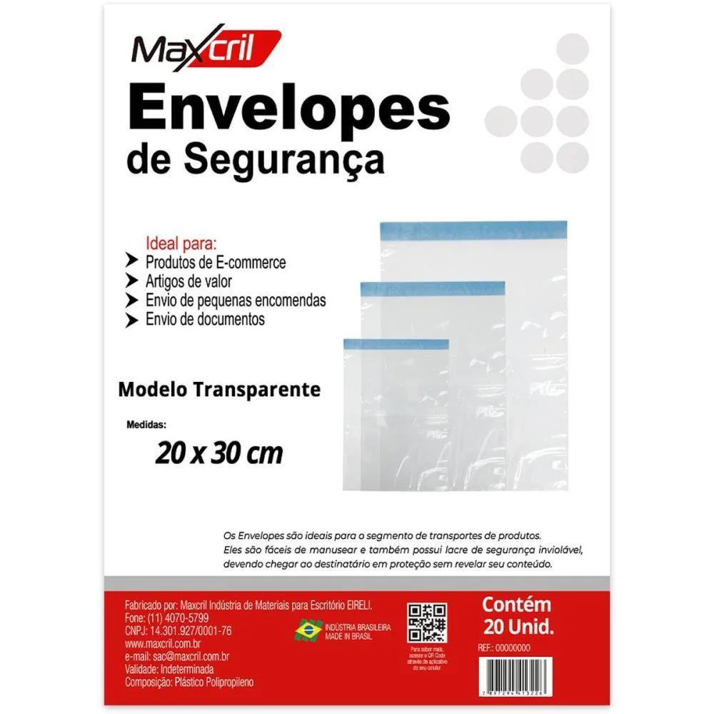 EMBALAGEM PARA ECOMMERCE ENVELOPE TRANS.C/LACRE 20X30CM MAXCRIL (PCT.C/20) - imagem 7
