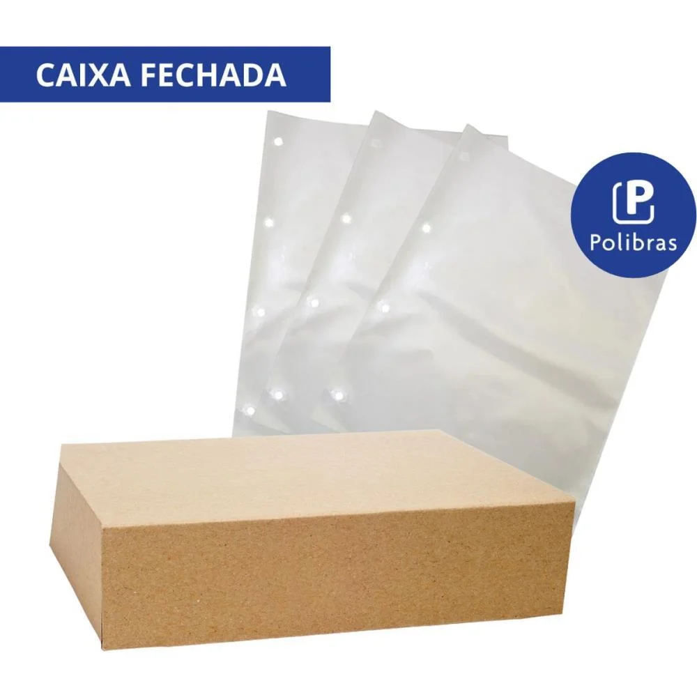 ENVELOPE PLASTICO OFICIO 4FUROS GROSSO 0,15MM POLIBRAS (CX.C/400) - imagem 2