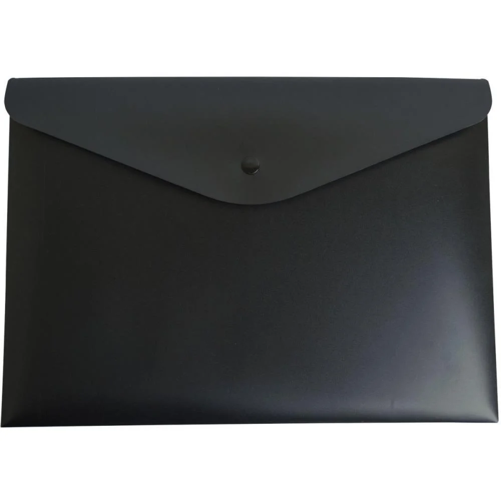 PASTA ENVELOPE A4 PRETO C/BOTAO DELLO (PCT.C/10) - imagem 3