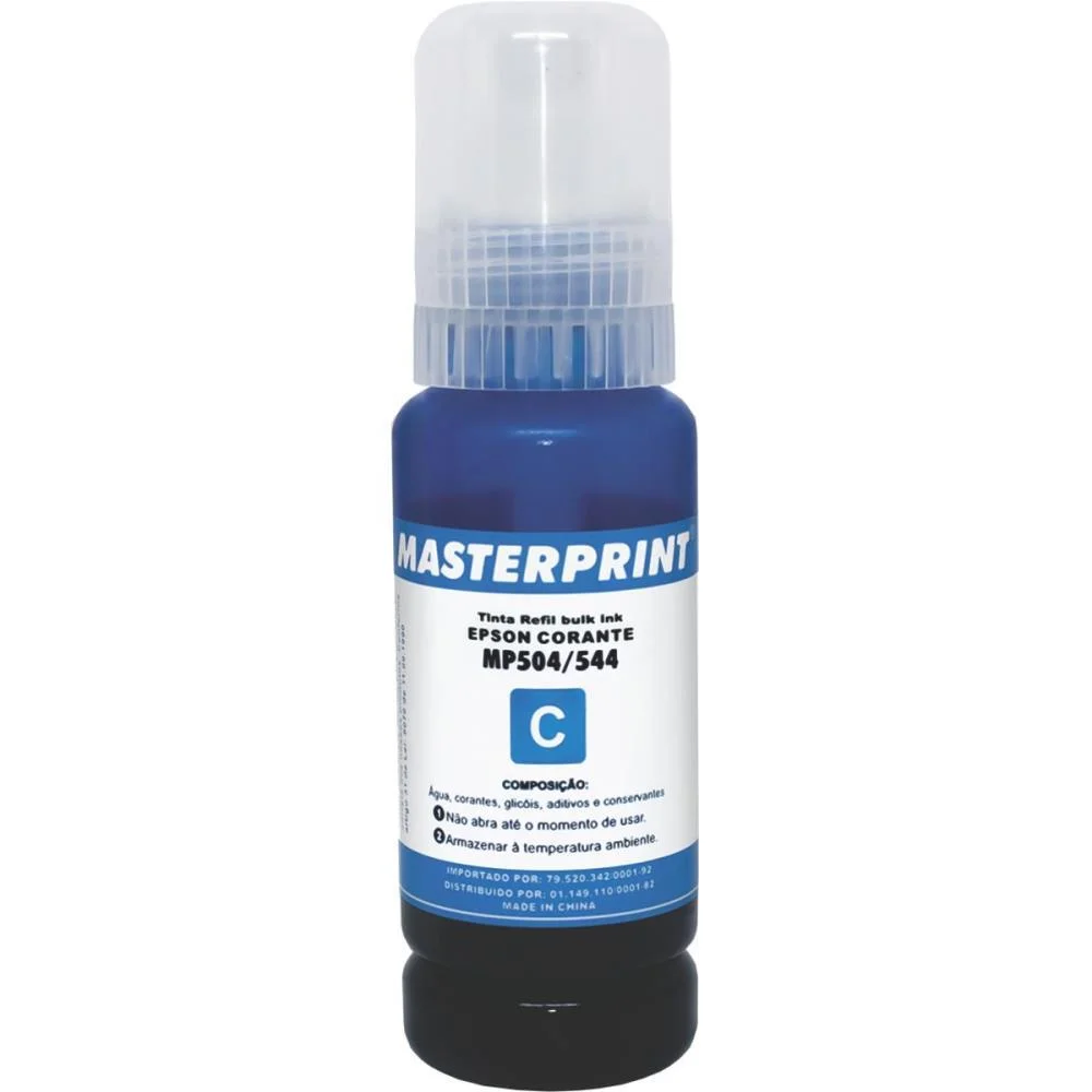 REFIL DE TINTA EPSON COMP. 504/544 CIANO 70ML MASTERPRINT (UNIDADE) - imagem 3