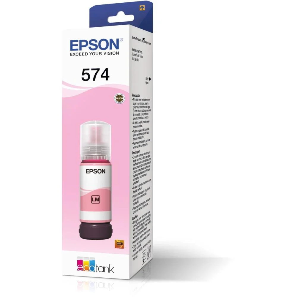 REFIL DE TINTA EPSON 574 MAGENTA CLARO EPSON (UNIDADE) - imagem 5