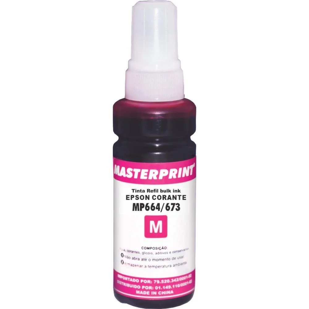REFIL DE TINTA EPSON COMP. 664 MAGENTA 100ML MASTERPRINT (UNIDADE) - imagem 2