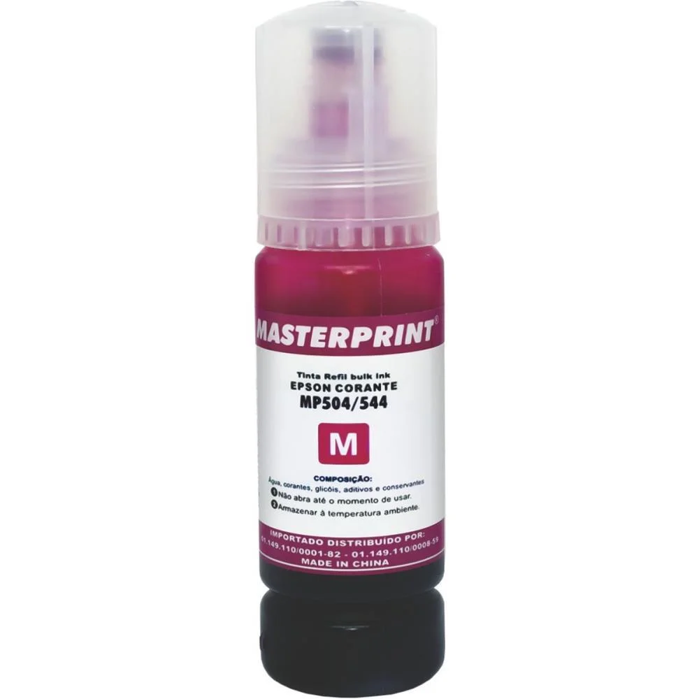REFIL DE TINTA EPSON COMP. 504/544 MAGENTA 70ML MASTERPRINT (UNIDADE) - imagem 3