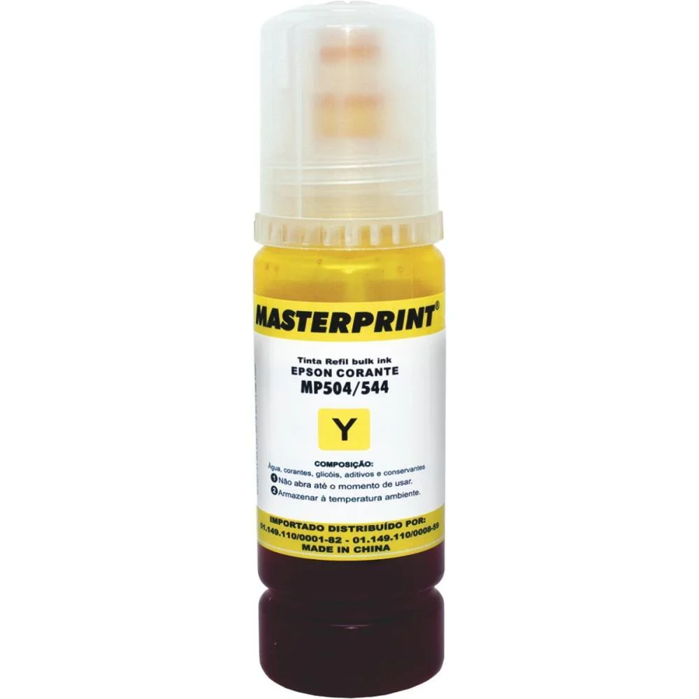 REFIL DE TINTA EPSON COMP. 504/544 AMARELO 70ML MASTERPRINT (UNIDADE) - imagem 2