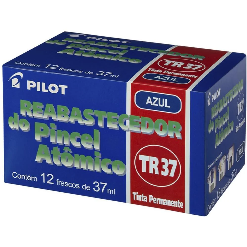 TINTA MARCADOR PERMANENTE REABASTECEDOR 037ML AZUL PILOT (CX.C/12) - imagem 4