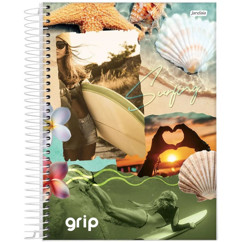CADERNO 10X1 CAPA DURA GRIP 160FLS. JANDAIA (PCT.C/04) - imagem 3