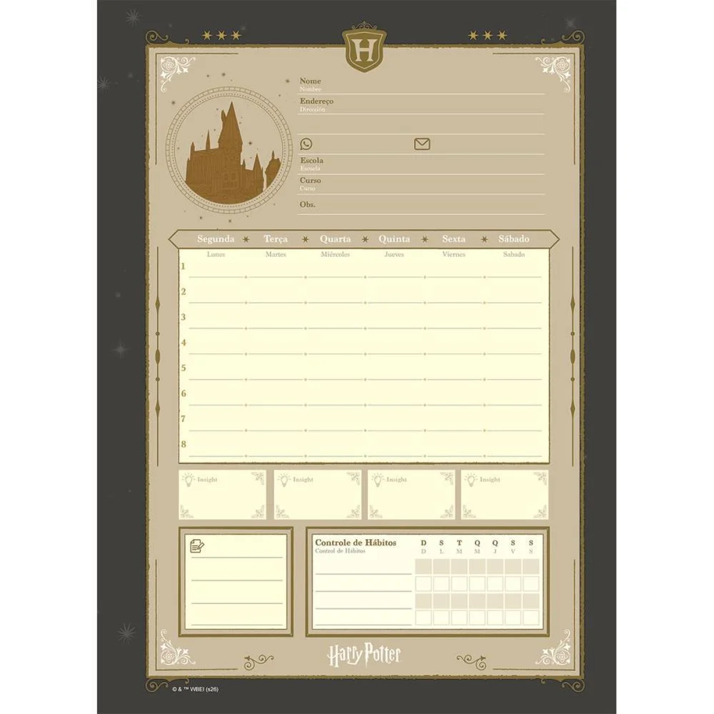 CADERNO 01X1 CAPA DURA HARRY POTTER 96FLS. I.A JANDAIA (PCT.C/04) - imagem 14