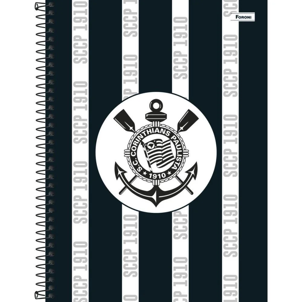CADERNO 10X1 CAPA DURA CORINTHIANS 160FLS. FORONI (PCT.C/04) - imagem 5