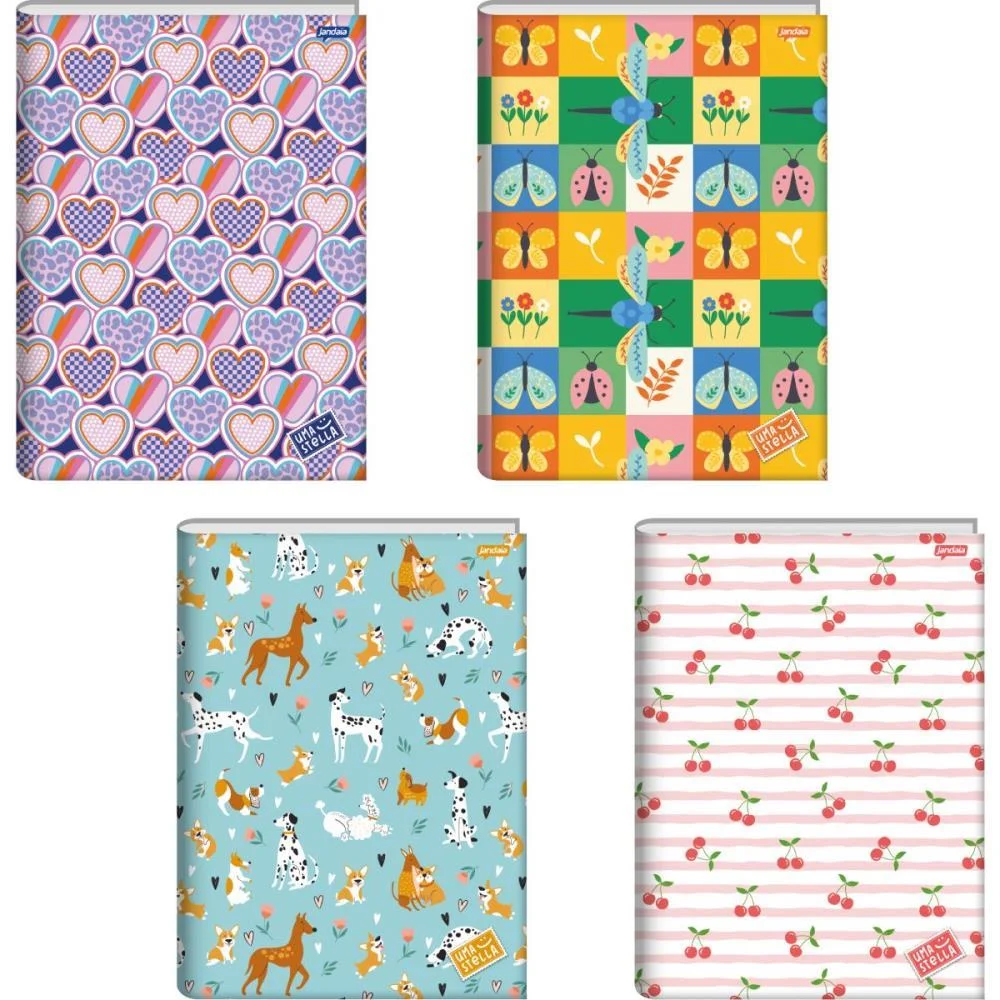 CADERNO BROCHURA 1/4 CAPA DURA STELLA 80FLS. JANDAIA (PCT.C/05) - imagem 3