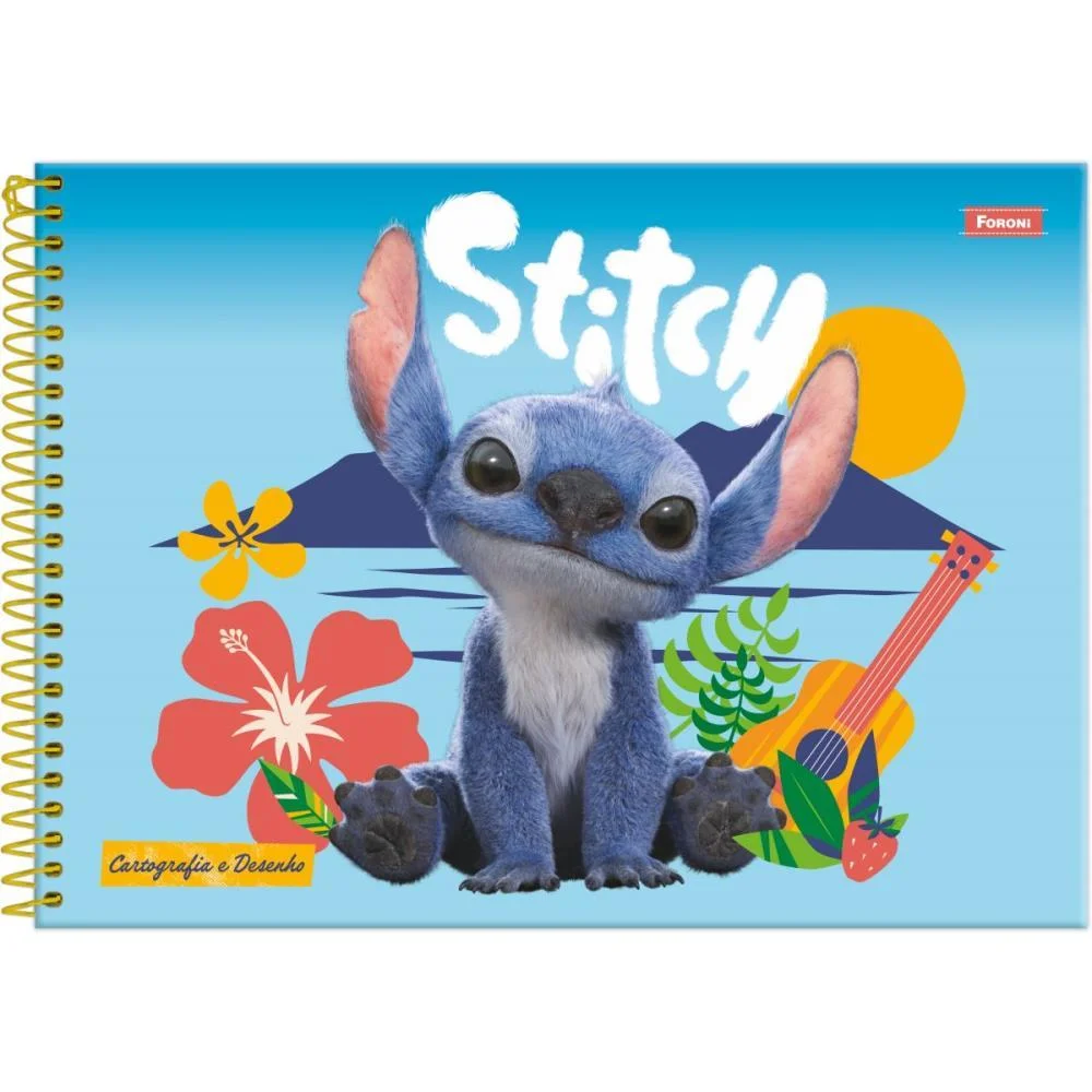 CADERNO DESENHO UNIV CAPA DURA STITCH MOVIE 80F FORONI (PCT.C/05) - imagem 3