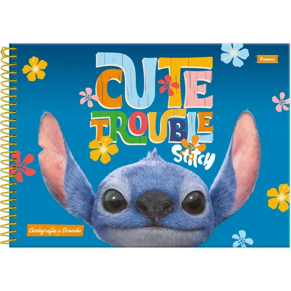 CADERNO DESENHO UNIV CAPA DURA STITCH MOVIE 80F FORONI (PCT.C/05) - imagem 4