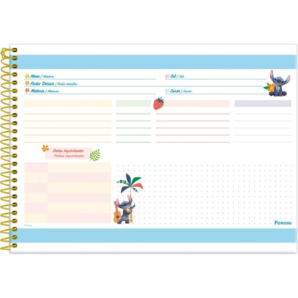 CADERNO DESENHO UNIV CAPA DURA STITCH MOVIE 80F FORONI (PCT.C/05) - imagem 6