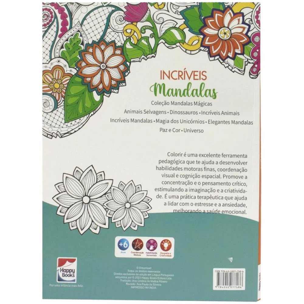 LIVRO DE COLORIR MANDALAS MAGICAS 21,5X28 64PG TODOLIVRO (UNIDADE) - imagem 4