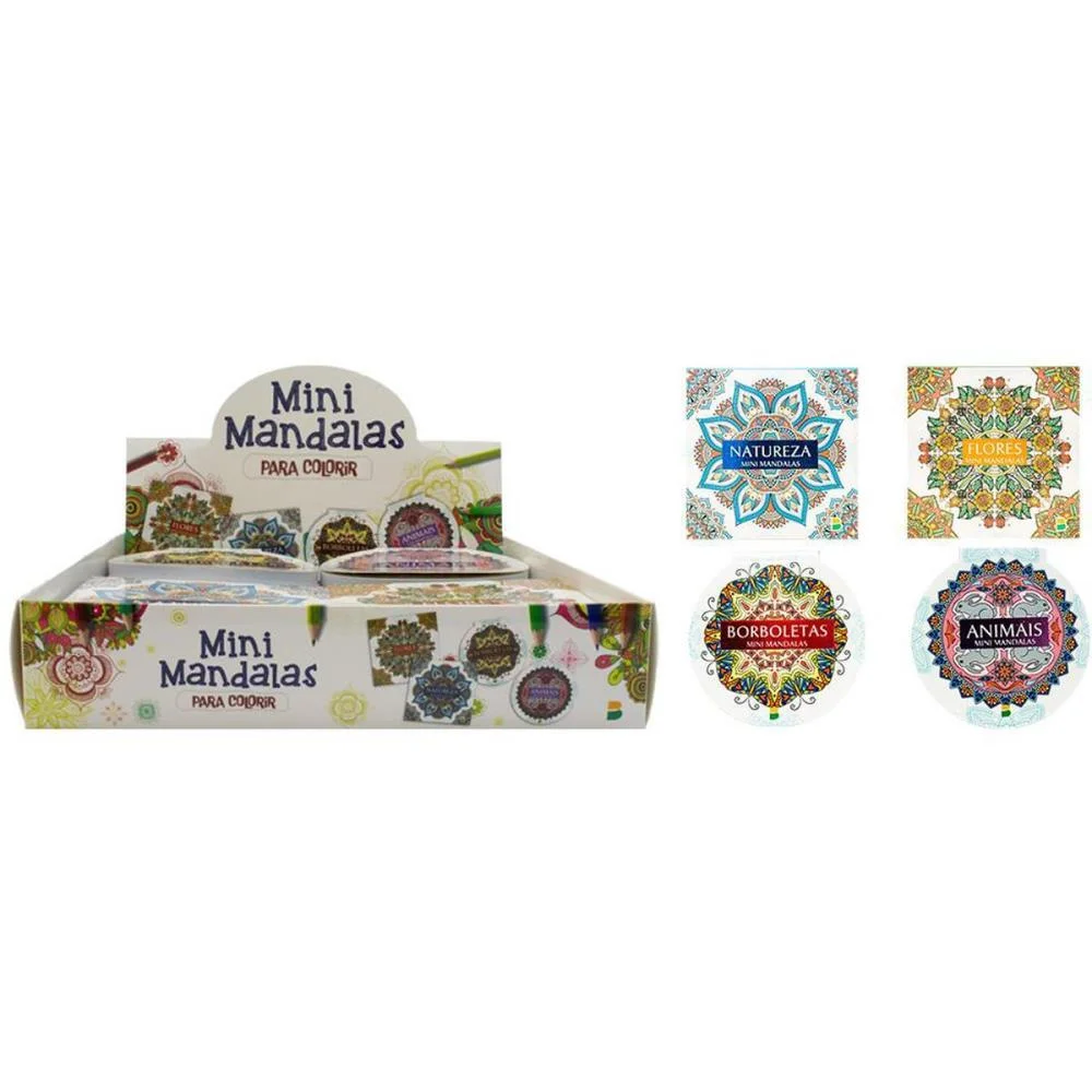 LIVRO DE COLORIR MANDALAS MINI 12X12CM 48P.4TIT TODOLIVRO (DP.C/24) - imagem 3