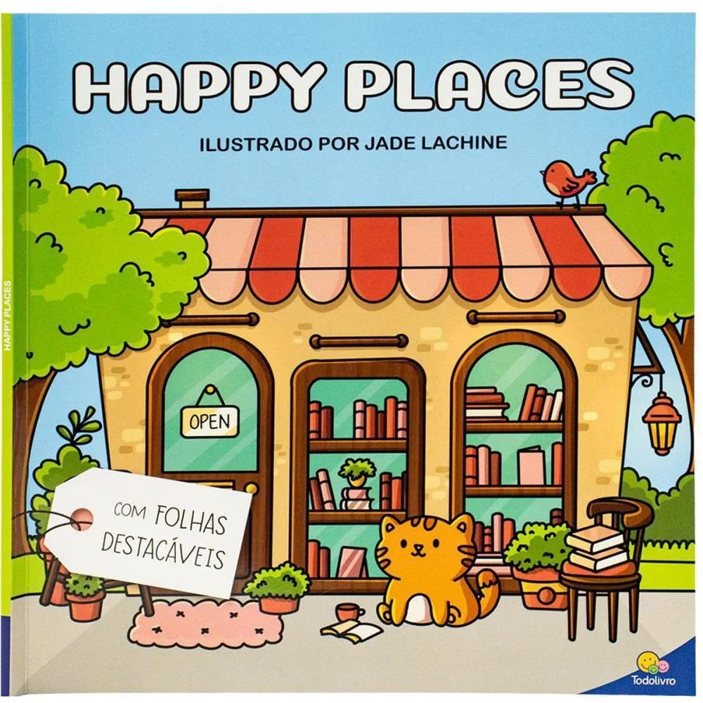 LIVRO DE COLORIR HAPPY PLACES 25X25 24PG TODOLIVRO (UNIDADE) - imagem 3