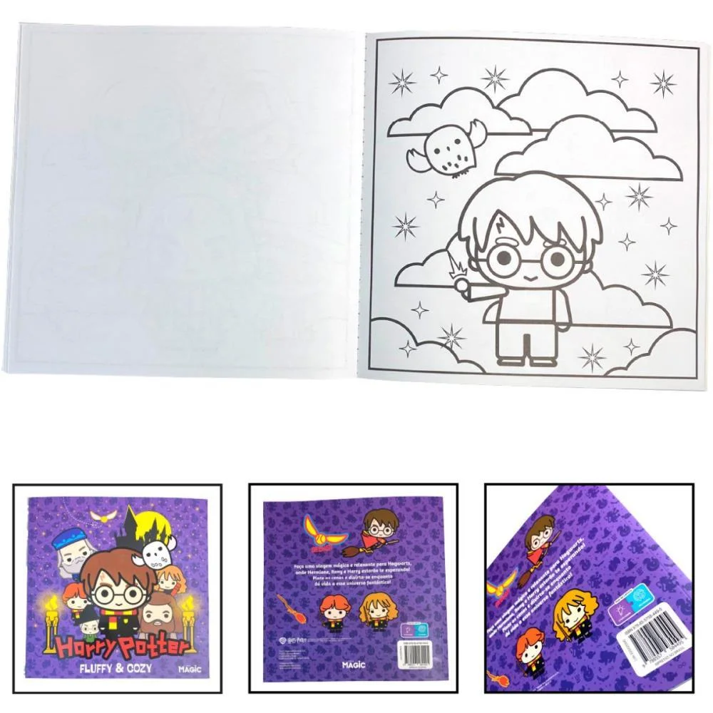 LIVRO DE COLORIR HARRY POTTER FLUFFY E COZY 48P MAGIC KIDS (UNIDADE) - imagem 4