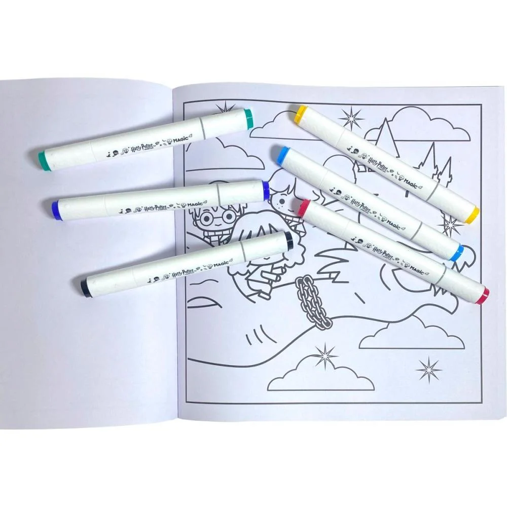 LIVRO DE COLORIR HARRY POTTER CUTE C/6CANETINHA MAGIC KIDS (UNIDADE) - imagem 3