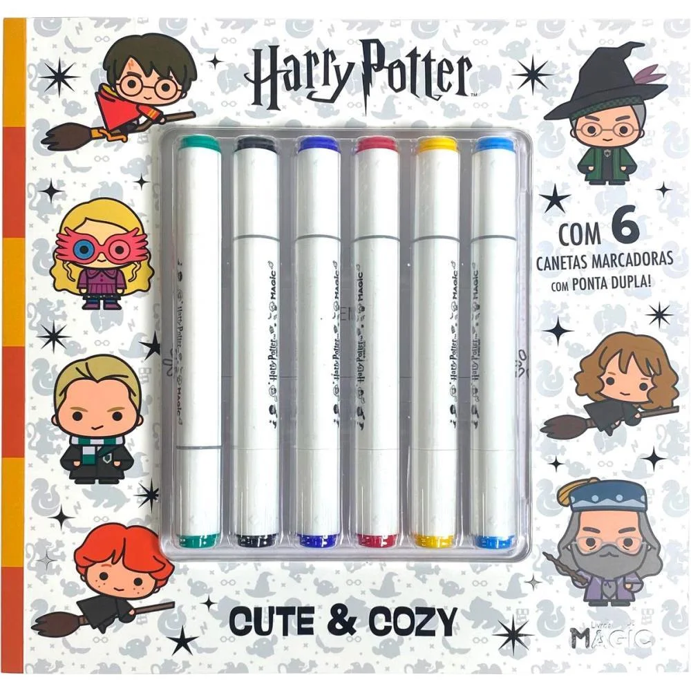 LIVRO DE COLORIR HARRY POTTER CUTE C/6CANETINHA MAGIC KIDS (UNIDADE) - imagem 5