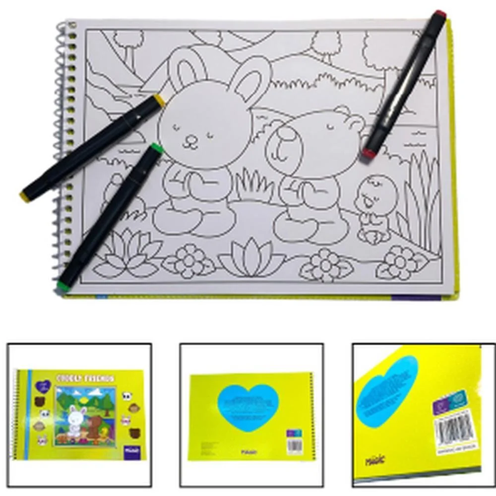 LIVRO DE COLORIR CUDDLY FRIENDS 48PGS 22X16CM MAGIC KIDS (UNIDADE) - imagem 3