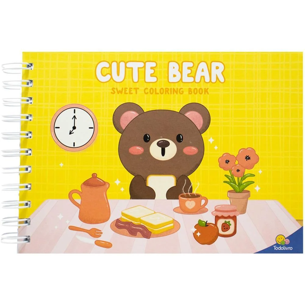 LIVRO DE COLORIR CUTE BEAR CD 21X15 96PG TODOLIVRO (UNIDADE) - imagem 5