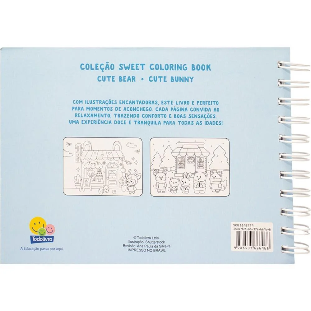 LIVRO DE COLORIR CUTE BUNNY CD 21X15 96PG TODOLIVRO (UNIDADE) - imagem 4